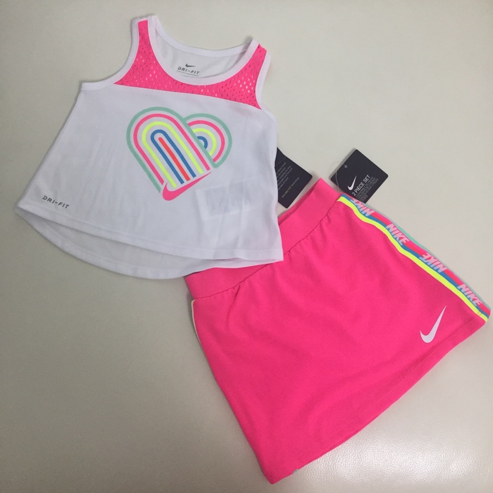Nike pink girl dry-fit skort Set 5000 - Picture 2 of 8